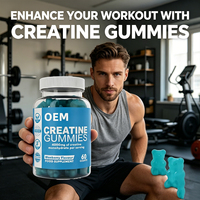 Gummies de créatine à la myrtille OEM 4000 mg par portion, 60 unités, complément alimentaire végétalien pour le soutien sportif