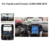 Autoradio Android 15 avec écran 12,1 pouces, GPS, DSP, CarPlay, Android Auto, unité multimédia pour Toyota Land Cruiser LC200 2008-2015
