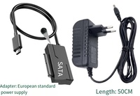 Câble adaptateur de disque dur SATA vers USB3.0 pour disques externes de 2,5 pouces/3,5 pouces, modèle en aluminium plaqué cuivre AL743058282630