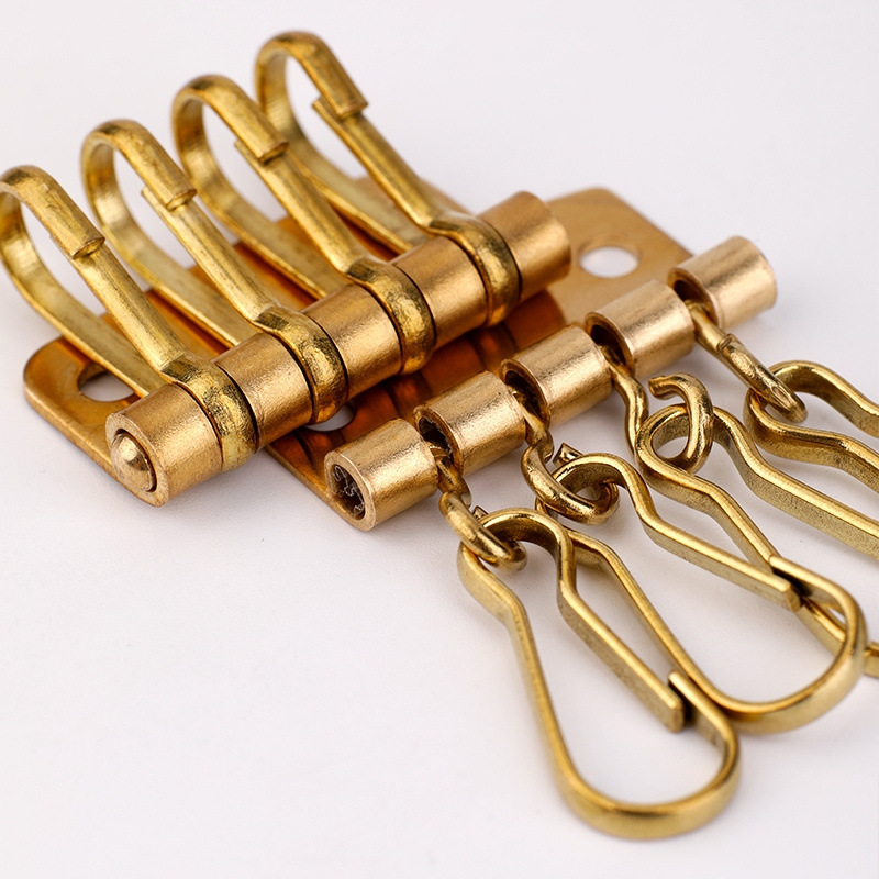 Moschettone a moschettone Portachiavi grande in oro lucido 67mm Portachiavi piatto con fermagli girevoli per aragosta Portachiavi di base Portachiavi Forniture per portachiavi-2/6 pezzi - Italia