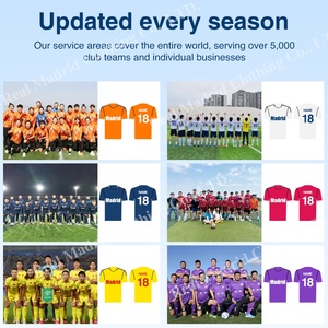 Ropa de Fútbol de Manga Corta de Alta Calidad para Adultos y Niños, Conjuntos de Camisetas de Fútbol Personalizadas, Servicio OEM con Impresión de Nombres - Product Image 4
