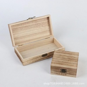 Paulownia Wood Storage <b>Box</b> Rectangular Jewelry <b>Box</b> Desktop <b>Gift</b> Packaging Household Sundries Container - Product Image 4