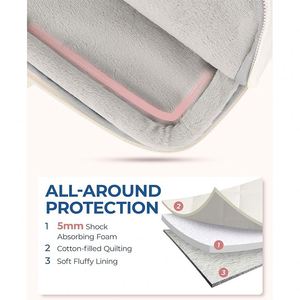 Water Resistant 15-16 Inch Fluffy Padded <b>Computer</b> Shoulder Carrying Case Work <b>Bag</b> Briefcase Laptop Sleeve With Pocket - Product Image 3