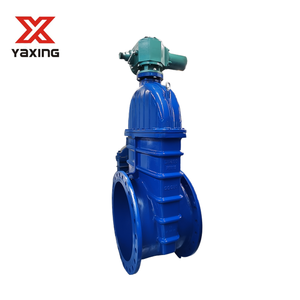 Large Diameter Motorized Gate Cast Steel <b>Flange</b> Resilient Seat DN700-DN1200 Water Actuator A27 Cast Gate - Product Image 3