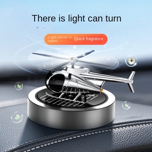 Diffuseur de parfum de voiture rotatif créatif de luxe à énergie solaire en alliage pour huiles essentielles, à placer sur la grille <span class=keywords><strong>d</strong></span>'aération - Product Image 4