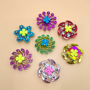 Fidget Spinner a Doppio Strato in Metallo, Colori Arcobaleno, Antistress Portatile, Giocattolo per Alleviare lo Stress - Product Image 2
