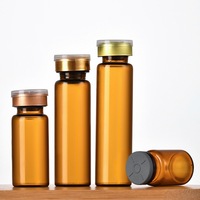 Fournisseur d'usine – Flacon en verre ambré de 22 mm pour médicaments, réactifs, liquides oraux, avec bouchon en liège/bouchon en caoutchouc/capuchon en aluminium