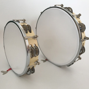Wholesale Kids Toy Hand Held 8 Inch Tambourine <b>Drum</b> with Bell Wooden <b>Drum</b> Metal Jingles Percussion Instrument - Product Image 5