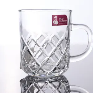 Vasos transparentes de 8oz al por mayor, vaso transparente para jarra de cerveza, vasos para beber con asas