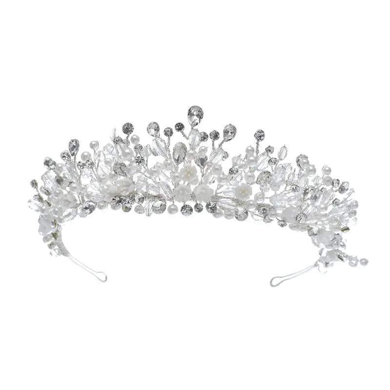 Hair Accessories Wedding Bridal Elegant Handmade Crown Jewelry Headdress Wedding Crystal Hair Accessories Bridal Tiara For Women