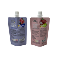 Herbruikbare Vloeibare Verpakking Sap Frisdrank Vruchtensap Stand-Up Tuit Zakje Sap Op Maat Bedrukt 100Ml 250Ml 350Ml 500Ml
