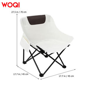 Silla Plegable Tipo Luna Woqi 43x43x70cm, Silla de Playa Plegable para Exteriores, Tela Oxford Blanca, Diseño Estable y Firme - Product Image 3