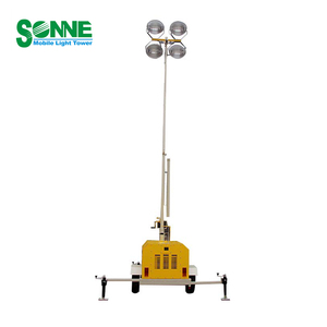SORNNE 9 M mât télescopique groupe électrogène Diesel 4*1000W lampes aux halogénures métalliques 4*300W lumière LED tour d'éclairage Mobile - Product Image 5