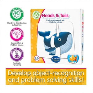 Giochi di Memoria con Animali Auto-Correttivi 'Testa e Coda' 15 <span class=keywords><strong>Puzzle</strong></span>, Attività Educative per l'Apprendimento, Giocattoli Premiati - Product Image 3