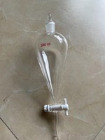 Embudo de separación de vidrio BORO3.3 de 1000ml y 2000ml, tipo pera, para llenado de botellas, dispensador de perfume montado en pared con válvula de vidrio o PTFE