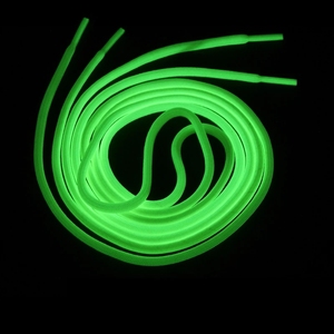 2026 nouveau KJ lacets lumineux 4mm rond lueur dans la nuit noire couleur Fluorescent lacet sport toile lacets lacets chaussures - Product Image 4