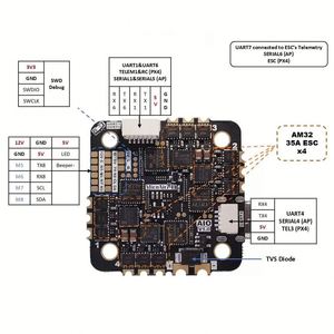 MicoAir H743 AIO 35A AM32 25.5x25.5 3-6S ชุดควบคุมการบินระดับอุตสาหกรรม พร้อม IMU คู่ 480MHz โอเพ่นซอร์ส 32-บิต ESC รีโมท ABS - Product Image 4