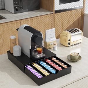 Compatible con <span class=keywords><strong>Nespresso</strong></span> <span class=keywords><strong>Vertuo</strong></span>, soporta hasta 40 cápsulas grandes/60 pequeñas, <span class=keywords><strong>organizador</strong></span> de cápsulas de café, cajón de almacenamiento metálico que ahorra espacio. - Product Image 3
