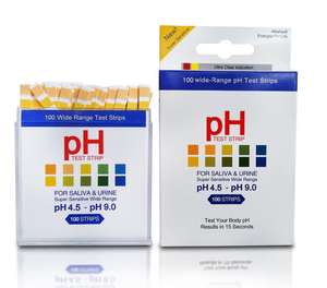 Merydi แผ่นทดสอบ PH 4.5-9.0, แผ่น100สำหรับปัสสาวะ, <span class=keywords><strong>น้ำลาย</strong></span>, แผ่นพลาสติก PH ทดสอบสำหรับตู้ปลา - Product Image 1