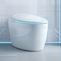 Ensemble de toilettes intelligentes électriques avec bidet intégré, siège antibactérien, toilettes électroniques modernes pour projets résidentiels privés