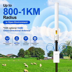 Kit d'extension <span class=keywords><strong>WiFi</strong></span> 6 longue portée Mosslink pour extérieur, point d'accès sans fil double bande 2.4G & 5G, antenne omnidirectionnelle à gain élevé 10dBi, alimentation PoE - Product Image 1