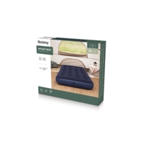 Lit d'air gonflable portable Bestway 671MC en PVC floqué, pour intérieur, extérieur, camping en voiture, lit de couchage gonflable