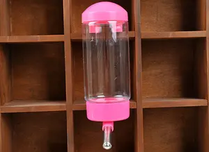 Botol air anjing dengan gantungan otomatis dispenser air 400ml botol air kucing peliharaan
