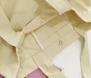 Sac de courses réutilisable en toile de coton uni avec logo personnalisé en gros - Product Image 4