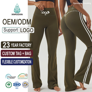 Nuovi Pantaloni Yoga a Blocchi di Colore e Righe, Modellanti, per <span class=keywords><strong>Donna</strong></span>, per Danza Indoor, Fitness e Casual - Product Image 2