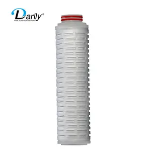 Darlly 10inch 0.1/0.22/0.45/1 Micron air filtration ptfe Pleated Micron Filter Cartridge for sodium hypochlorite storage tank