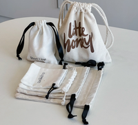 Sacs à poussière en coton et lin recyclables personnalisés avec fermeture à cordon pour emballages cadeaux écologiques et utilisation en vente au détail