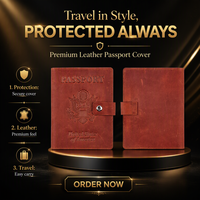 Dompet Paspor Kulit Asli Vintage Bergaya dengan Pola Deboss, Mudah Dibawa, Dilengkapi Penutup Elastis