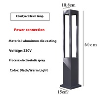 Lampadaire solaire extérieur moderne IP65 en aluminium, lumière blanche chaude LED, pour jardin, allée, pelouse, décoration paysagère