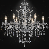 Chaîne de suspension en cristal transparent de 27 cm avec pendentif feuille, design vintage, durable, pour rideaux, lampes, mariages et décoration intérieure