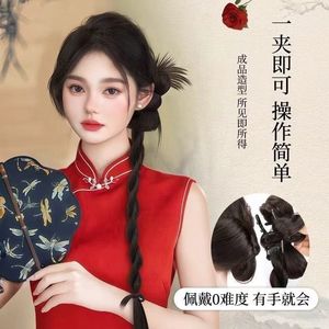 Nouvel accessoire de coiffure tressé de style chinois, postiche queue de cheval torsadée à clipser pour femme, postiche de style ancien - Product Image 4