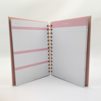 Service d'impression de carnets personnalisés en usine chinoise, fabricant de carnets spirales OEM, carton de haute qualité avec estampage à chaud offset