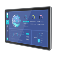 LICON PC Industri Terintegrasi Layar Sentuh 21,5 inci Intel I3/I5 Win7/10 RAM 4GB Penyimpanan 64GB VGA/USB/RJ45/COM/Audio Aluminium 1