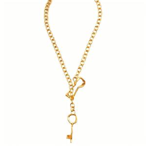 Nuevo collar de llave larga de moda de estilo europeo y americano con chapado en oro de 24 quilates - Product Image 5