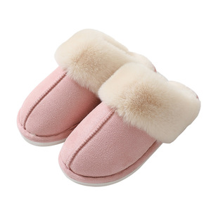 Inverno caldo interno ed esterno <span class=keywords><strong>pantofole</strong></span> di cotone con fodera in pelliccia sintetica bocca pelosa <span class=keywords><strong>pantofole</strong></span> per la casa per le coppie - Product Image 1
