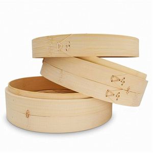 Mini-vapeurs de cuisson à la vapeur en acier inoxydable et bambou, 2 onças, pour dim sum, usage sur table, personnalisé - Product Image 6