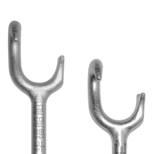 Clé à crochet pour ouverture de soupape en fer, type impérial en pouces, usage marin manuel - Product Image 1