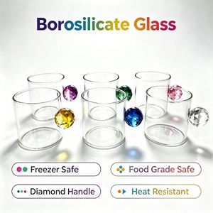 Juego de Tazas de Café de Vidrio Borosilicato LiKang, 6 Piezas, <span class=keywords><strong>Mini</strong></span>, Coloridas, con Asas, Libres de BPA, Aptas para Microondas, para Bebidas Frías/Calientes - Product Image 5