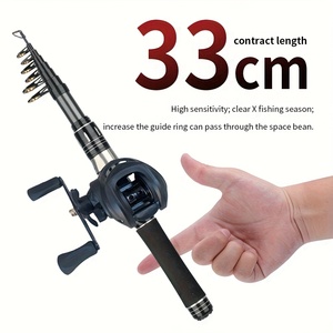 Ensemble canne à pêche et moulinet portable US Stock 70,87/94,49 pouces, kit de pêche pliable pour lancer d'appâts, équipement de pêche de voyage pour l'extérieur - Product Image 6