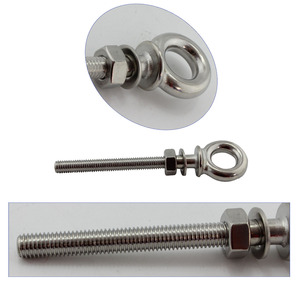 Vis à œil longue HX en acier inoxydable 316 avec rondelle et écrou - Product Image 4