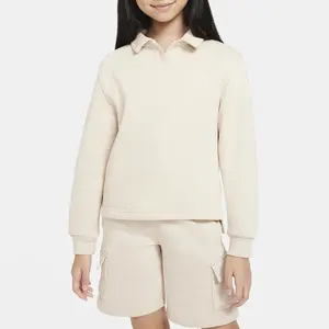 Private Label Plain Sportswear Fleece Kids Cargo Shorts Unisex Children Sweatsuits