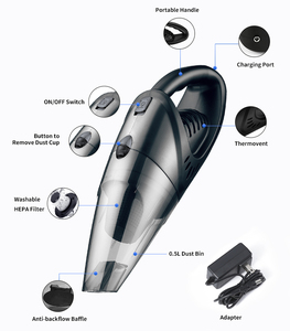 Kit di Pulizia per Auto Senza Fili con Batteria, 20 Minuti di Autonomia, 100W 8A DC 11.1V 5500pa Alta Aspirazione - Product Image 3