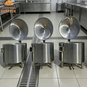 Marmite de cuisson verticale électrique homologuée CE 400L/600L, équipement de cuisson à double enveloppe - Product Image 2