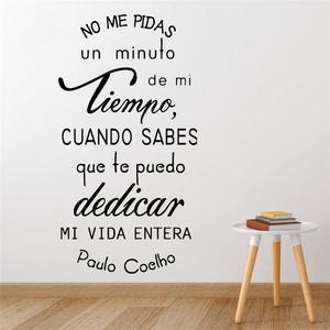 Pegatina de <span class=keywords><strong>pared</strong></span> con citas en español, papel tapiz de <span class=keywords><strong>vinilo</strong></span> impermeable, decoración para dormitorio, <span class=keywords><strong>frases</strong></span> decorativas, calcomanías de arte, decoración - Product Image 3