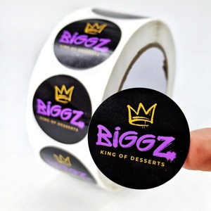 Producto personalizado diseño privado pegatinas personalizadas impermeable redondo embalaje etiqueta <span class=keywords><strong>vinilo</strong></span> adhesivo impresión logo pegatina rollos - Product Image 2
