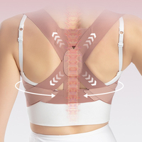 Ceinture de Maintien Réglable de Haute Qualité Respirante Légère en Cuir à Conception Croisée pour Adultes Correcteur de Posture Droite Protection